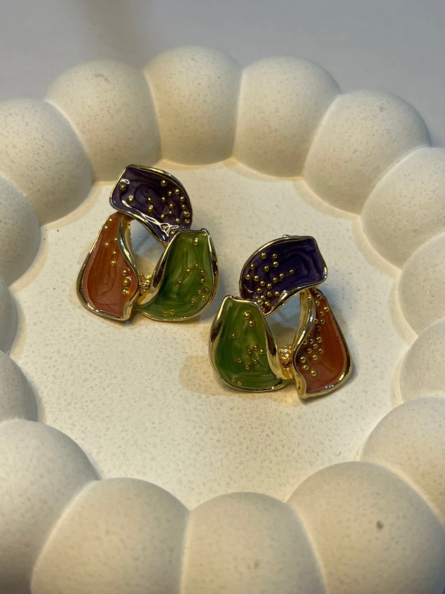 Enameled Ear Studs
