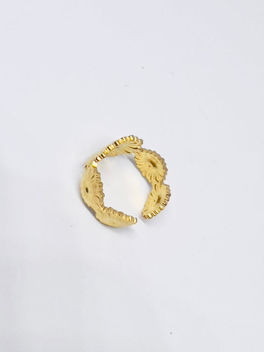 Sunflower Cuffs Ring (Adjustable)