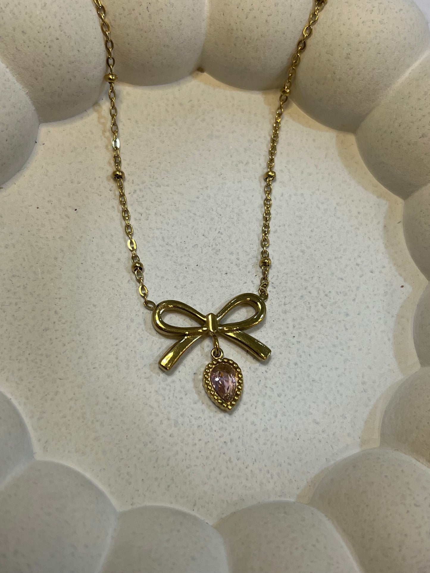 Bow heart Necklace