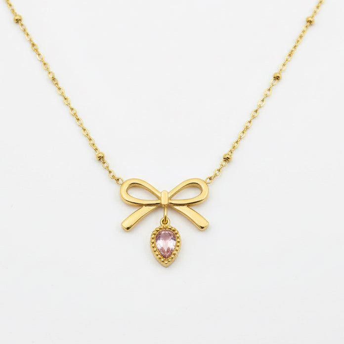 Bow heart Necklace