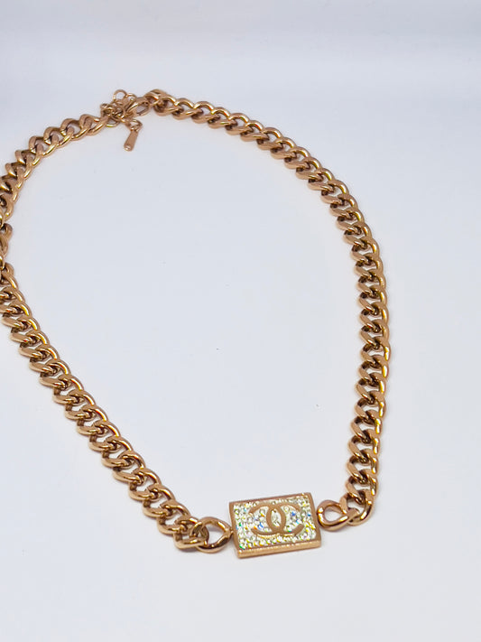 Chanel CC Choker with Curb Chain