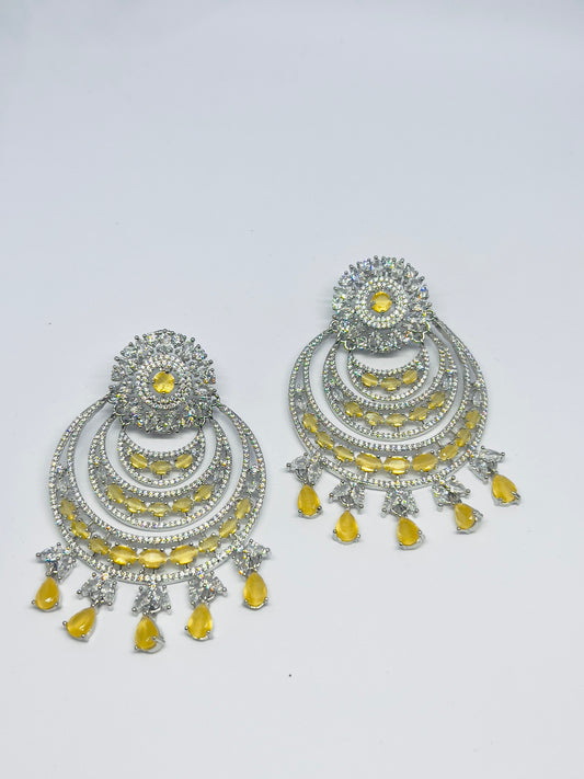 AD Yellow Hue Cocktail Earrings