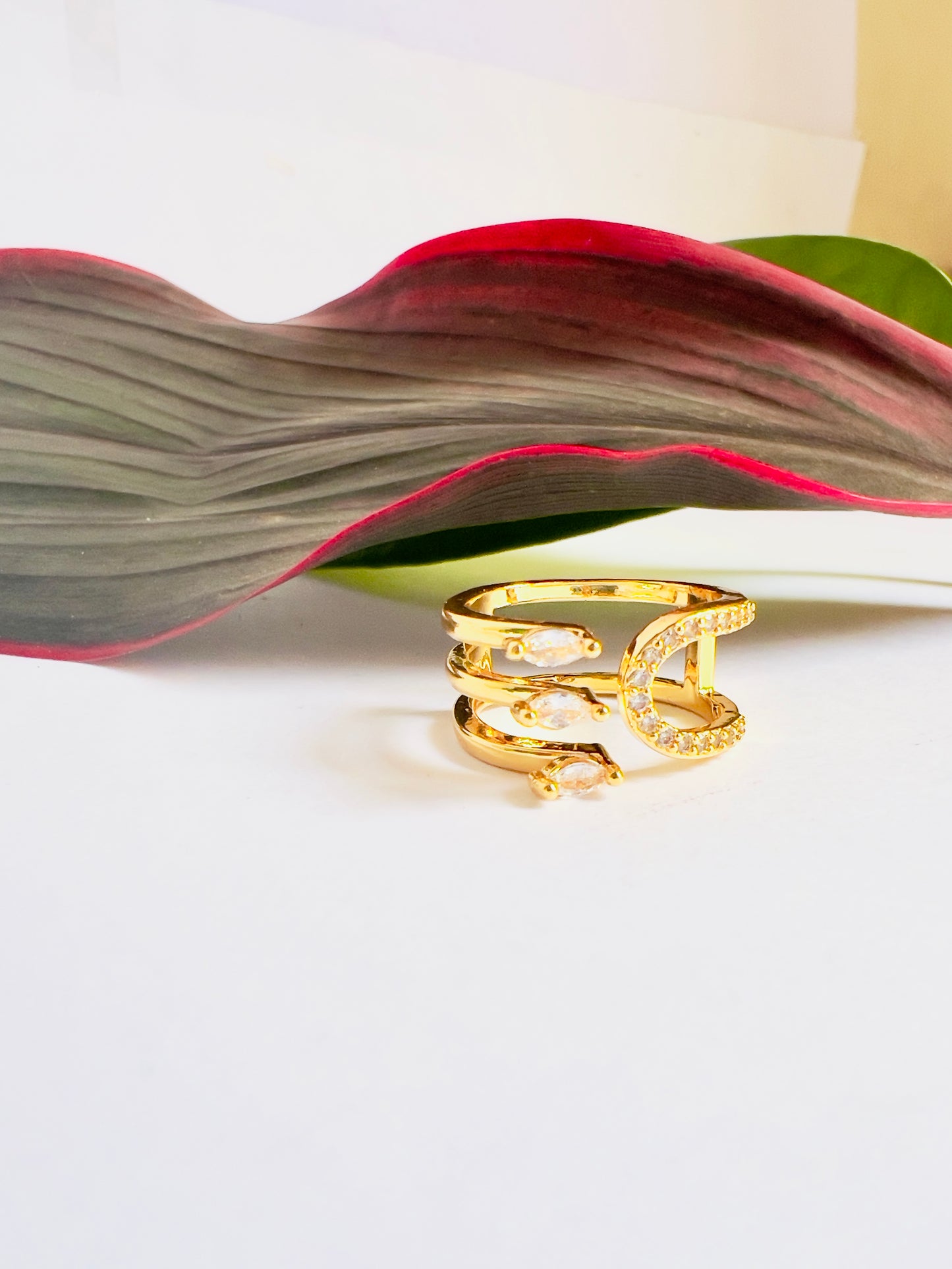Adjustable Layered Finger Ring
