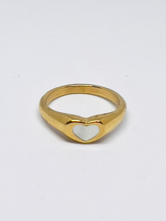 Ivory Heart Ring (Adjustable)