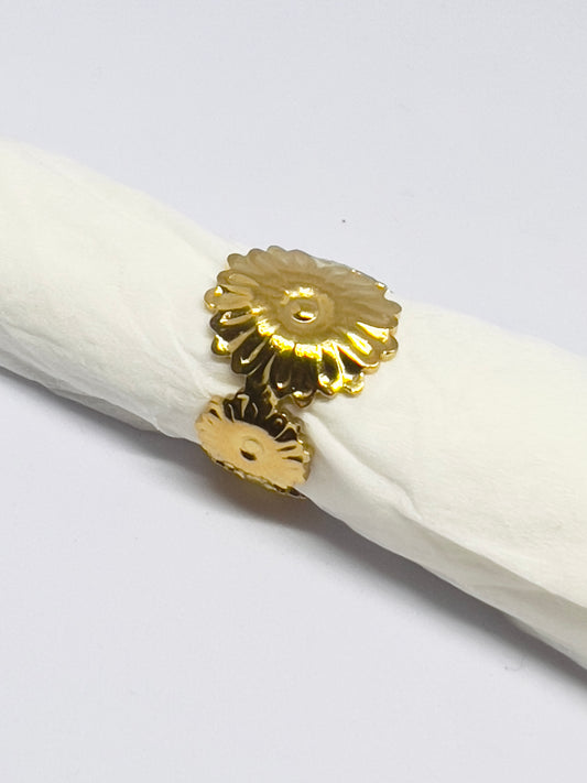 Sunflower Cuffs Ring (Adjustable)