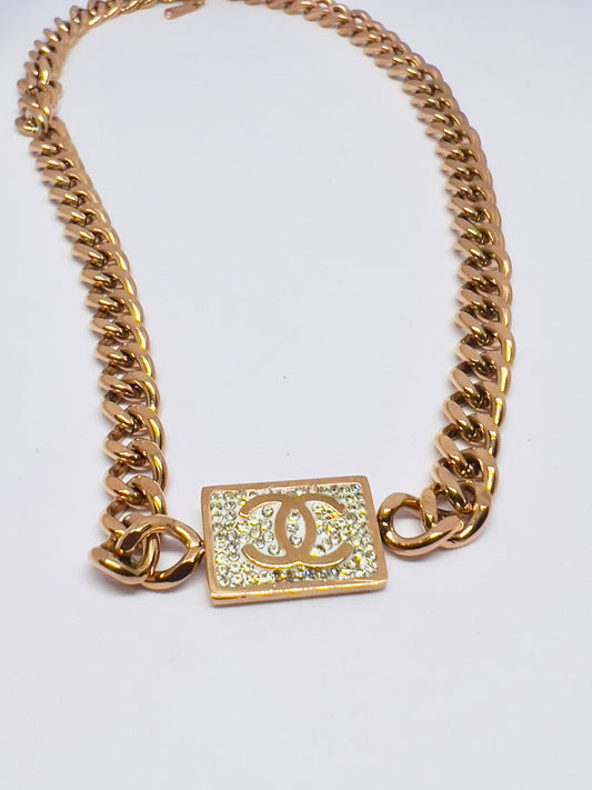 Chanel CC Choker with Curb Chain