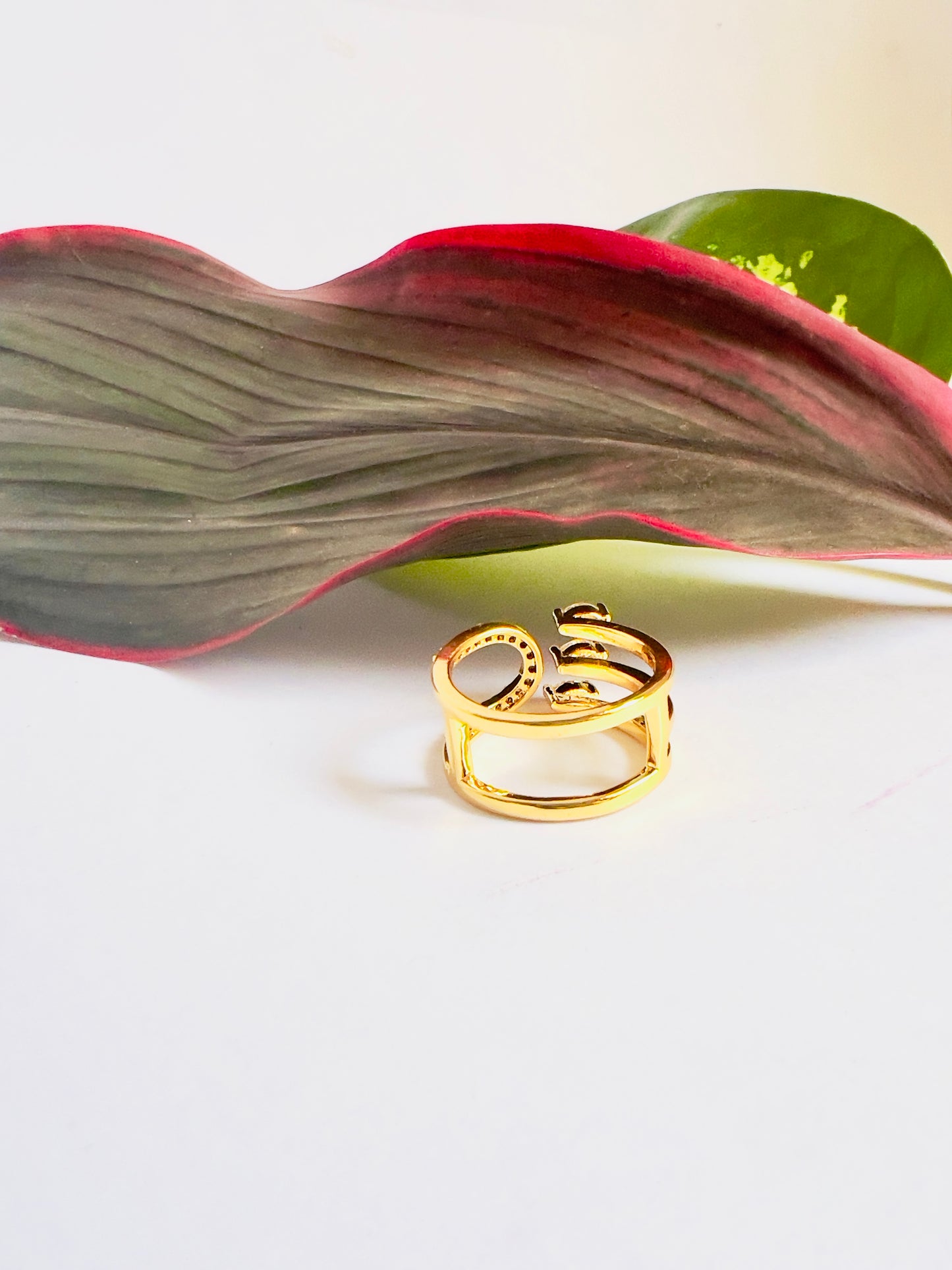 Adjustable Layered Finger Ring