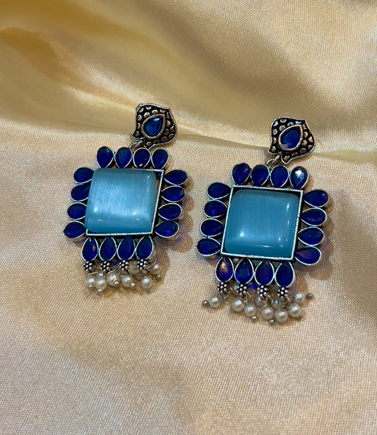 Raat Rani Oxidised Earrings