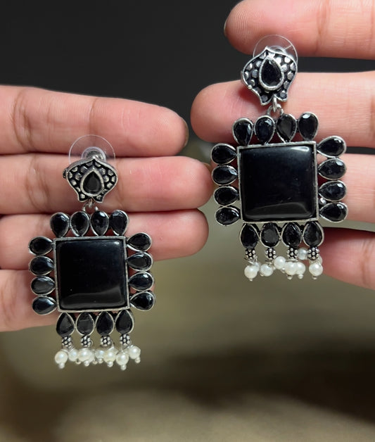 Raat Rani Oxidised Earrings