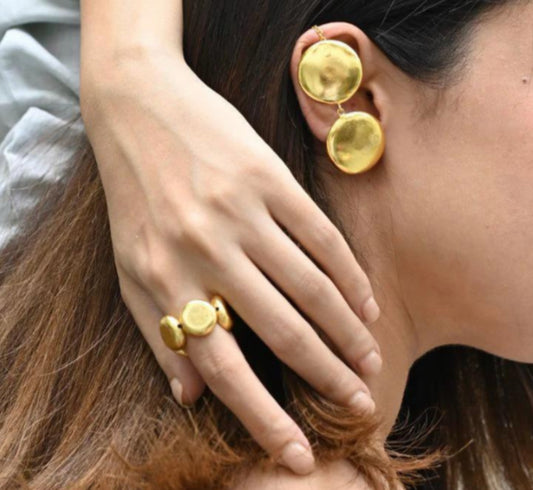 Disc Ear Cuffs (Pure Brass)