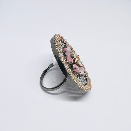 Ethereal BloomPurple AD Finger Ring
