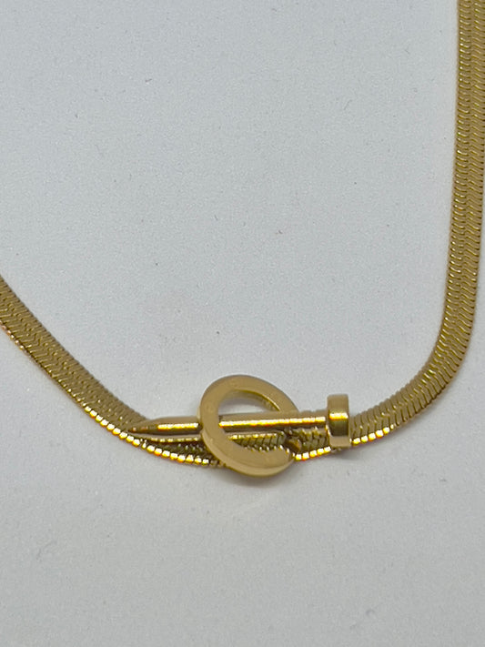 T-Bar Clasp with Snake Chain