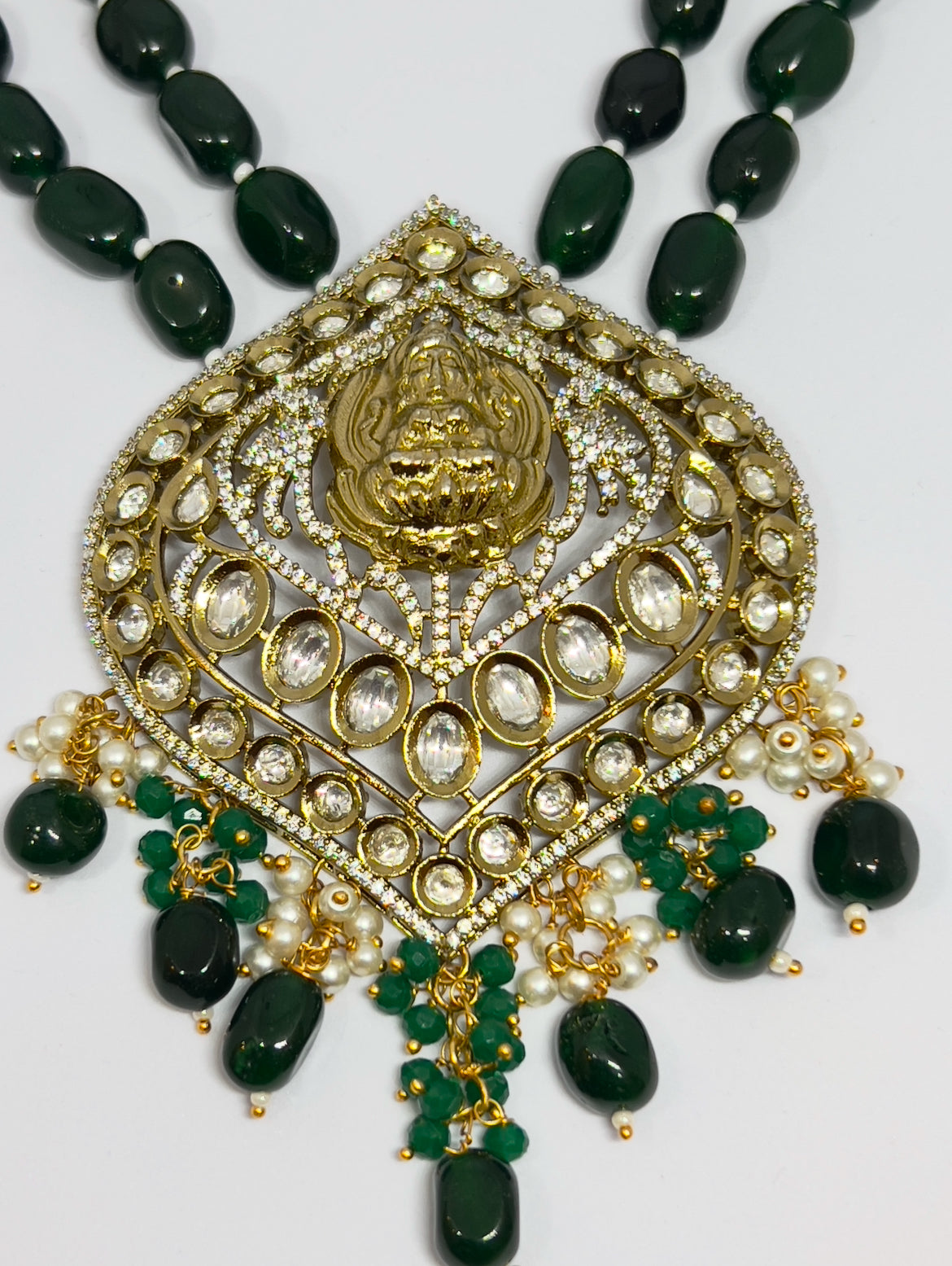 Green Moti Maala Jewelry Set