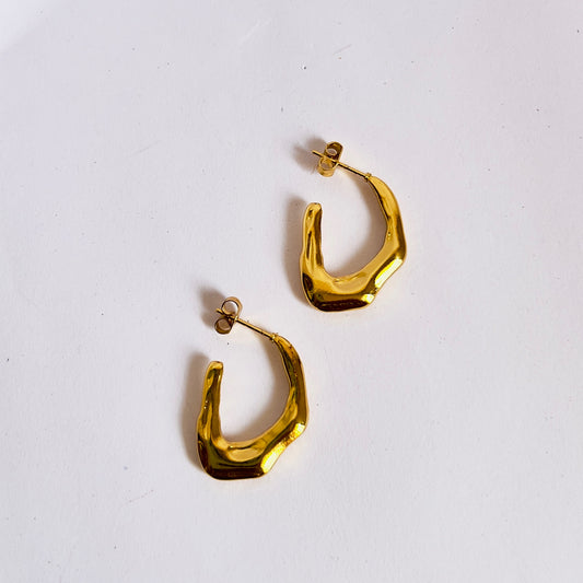 Abstract Hoops Earrings