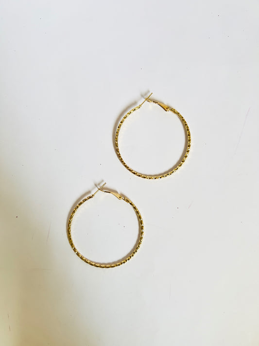 Textured Classic Hoops