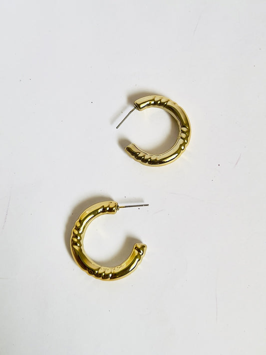 Crater Hoops Earrings