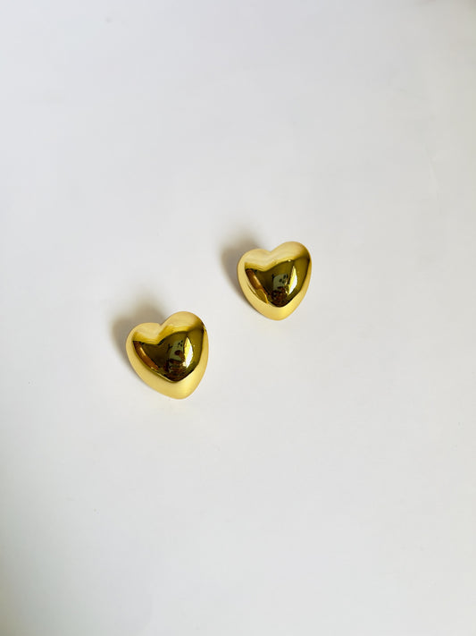 Heart of Luxe Button Studs - (Earrings)