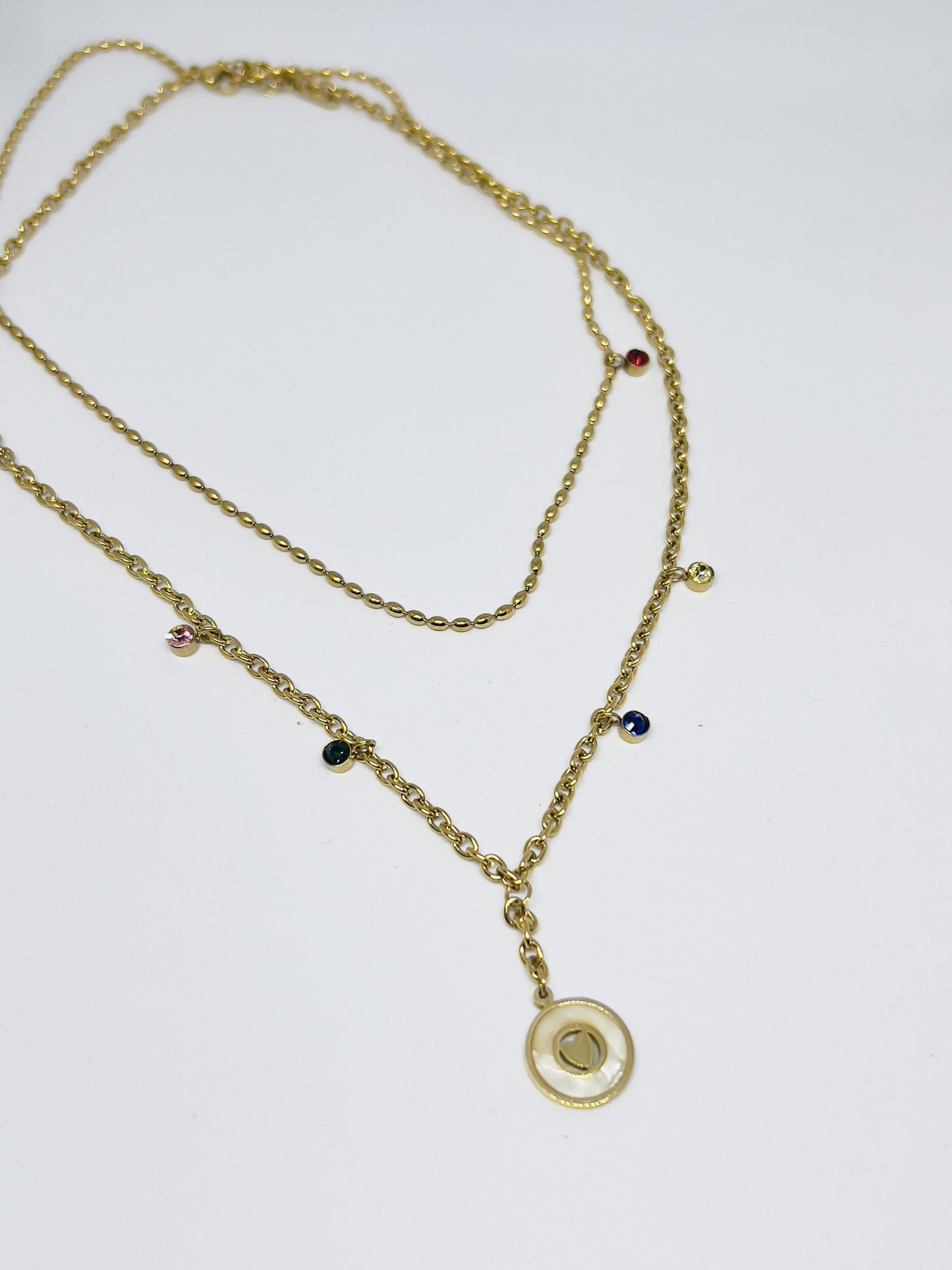 Love in Layers Chain with Heart Pendant (Double Chain)