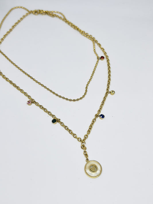 Love in Layers Chain with Heart Pendant (Double Chain)