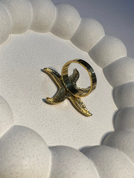 Starfish Finger Ring (Adjustable)