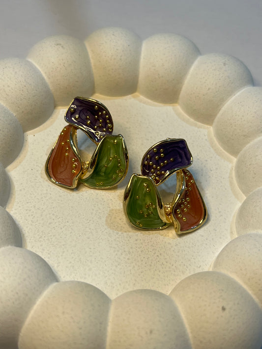 Enameled Ear Studs