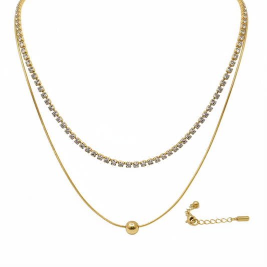 Layered Tennis Necklace