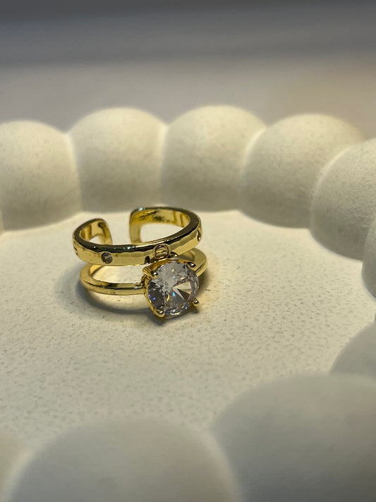 Bold Cartier - Layered Finger Ring (Adjustable)