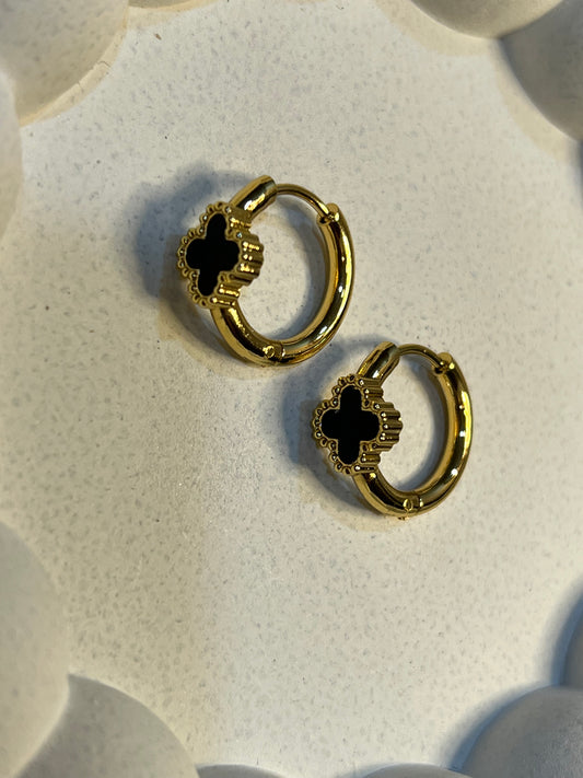 Dainty Clover Hoops