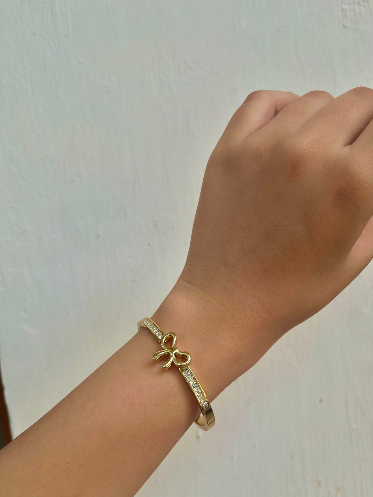 Anti Tarnish Coquette Bangle Bracelet