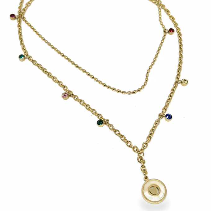Love in Layers Chain with Heart Pendant (Double Chain)