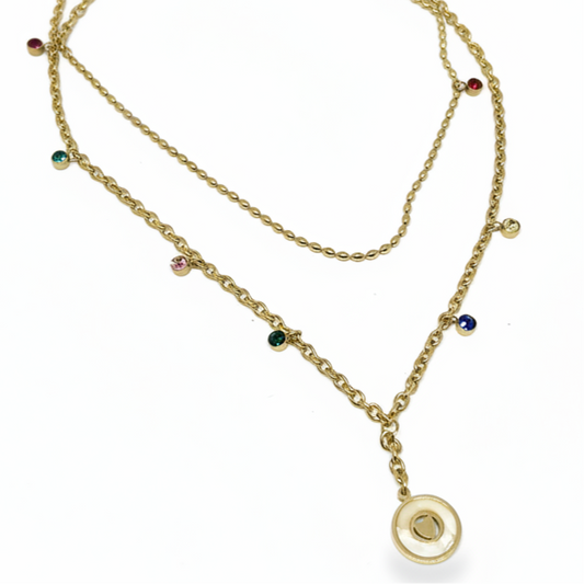 Love in Layers Chain with Heart Pendant (Double Chain)