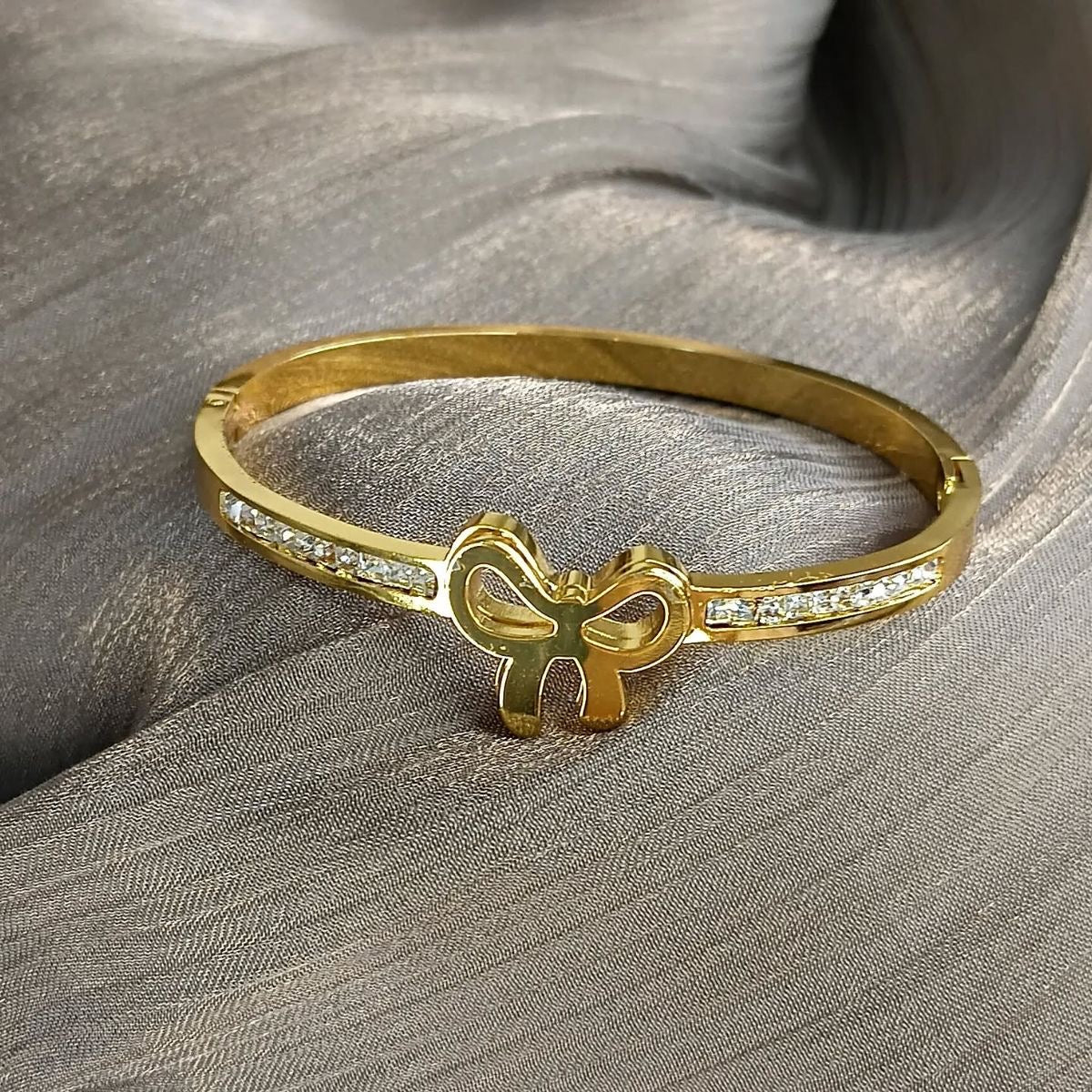 Anti Tarnish Coquette Bangle Bracelet