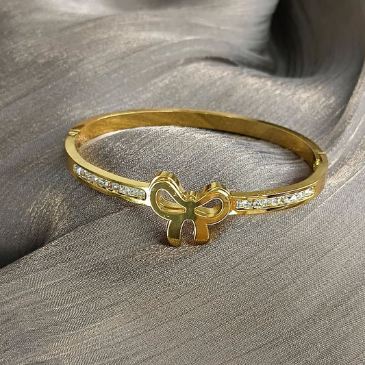 Anti Tarnish Coquette Bangle Bracelet