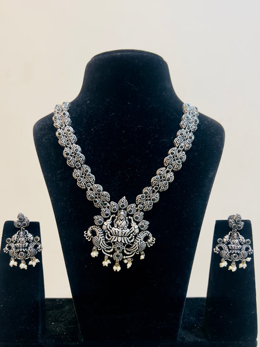 Silver Toned Temple Jewelry Set