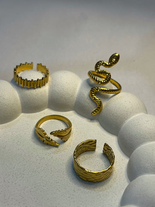 Adjustable Finger Ring Combo (Set of 4)