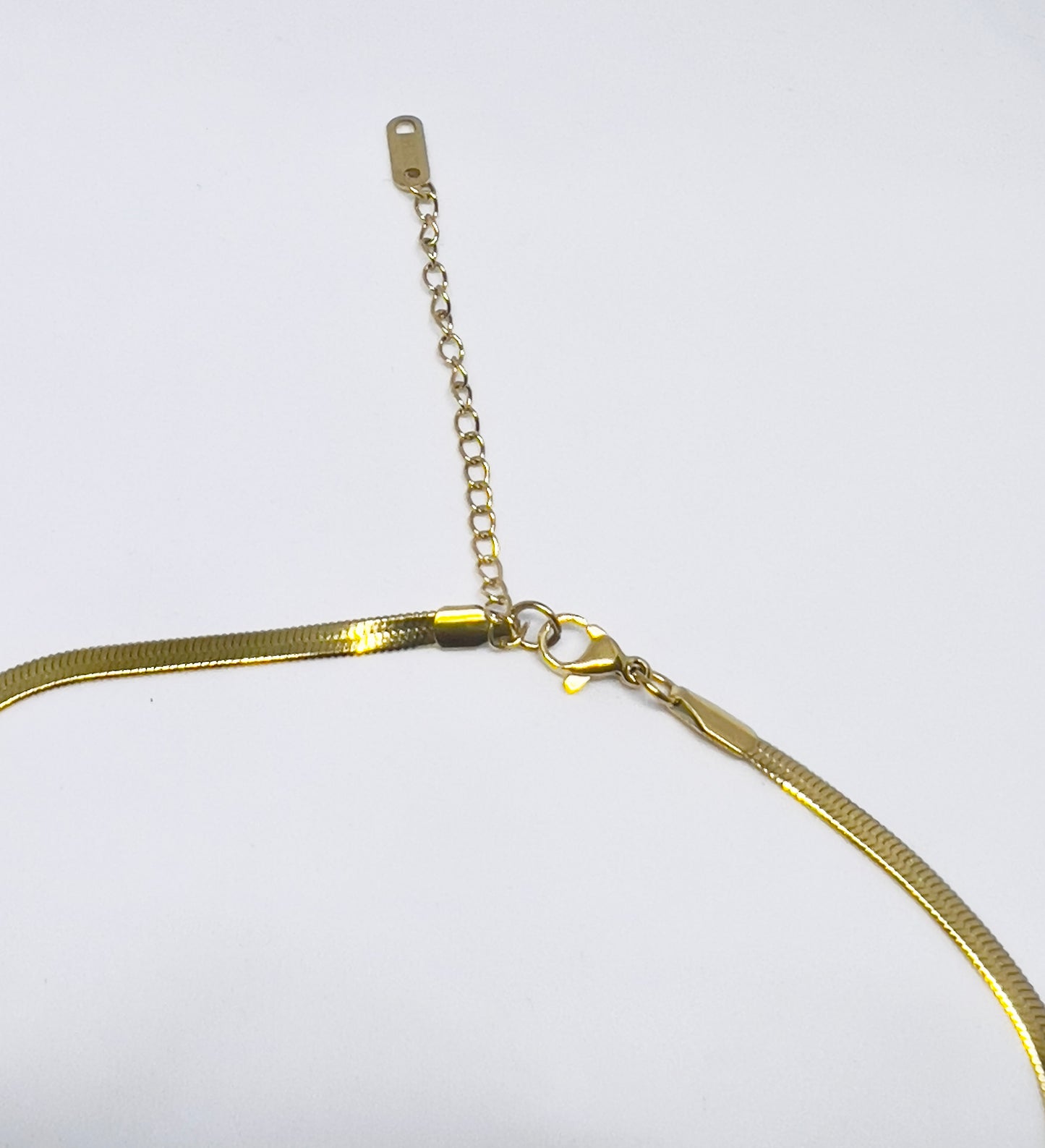 Minimalist Pink Pendant  on a Snake Chain