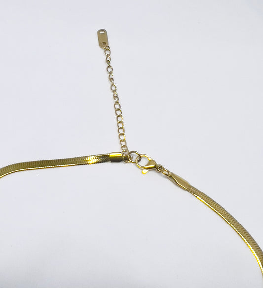 Minimalist Pink Pendant  on a Snake Chain