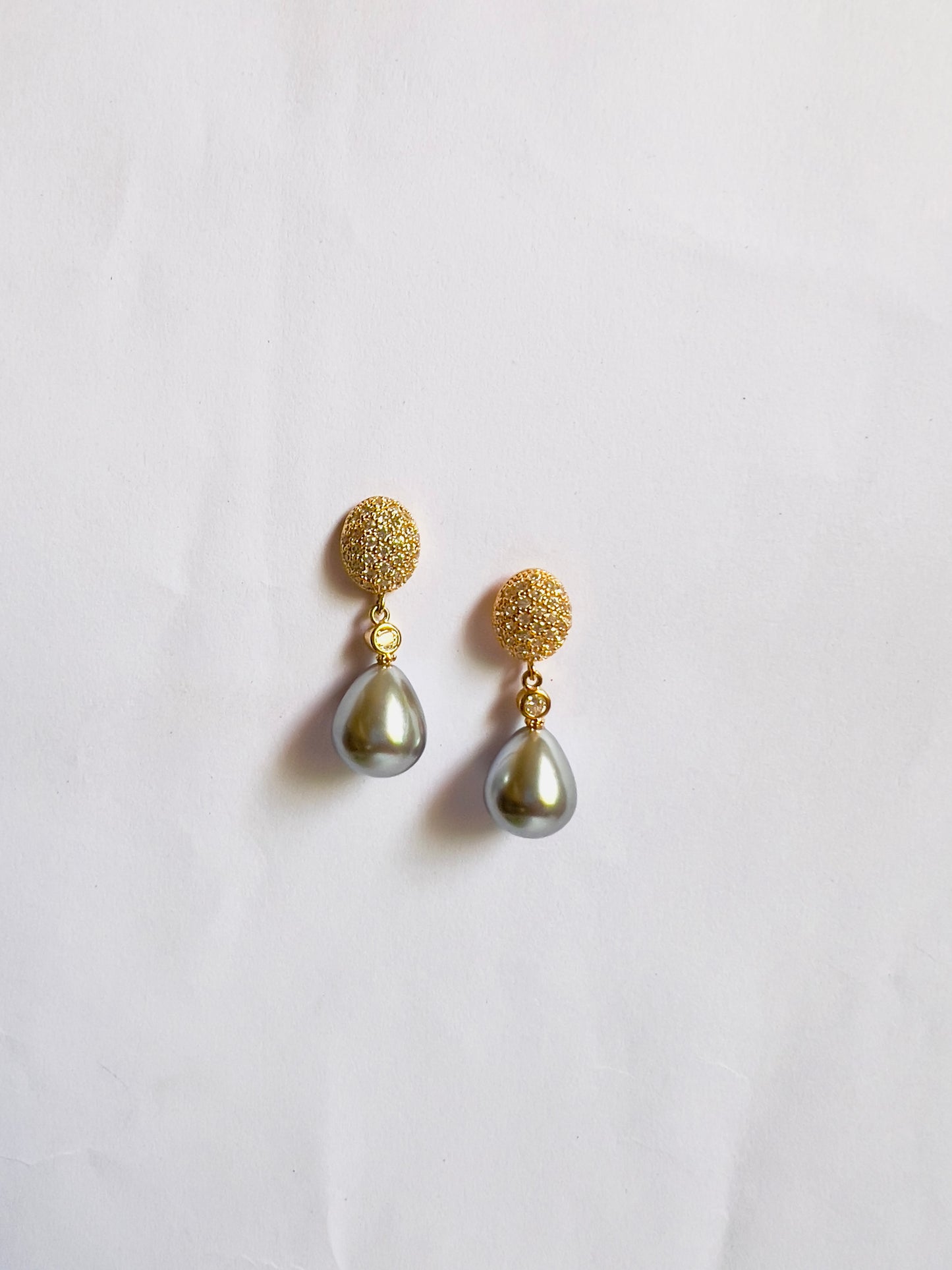 Charcoal Teardrops Earrings