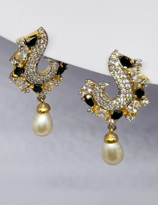 Black Moti Maala with Pendant Jewelry Set