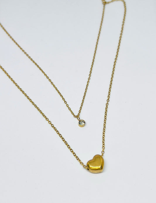 Cupid’s Kiss Layered Necklace with Pendant
