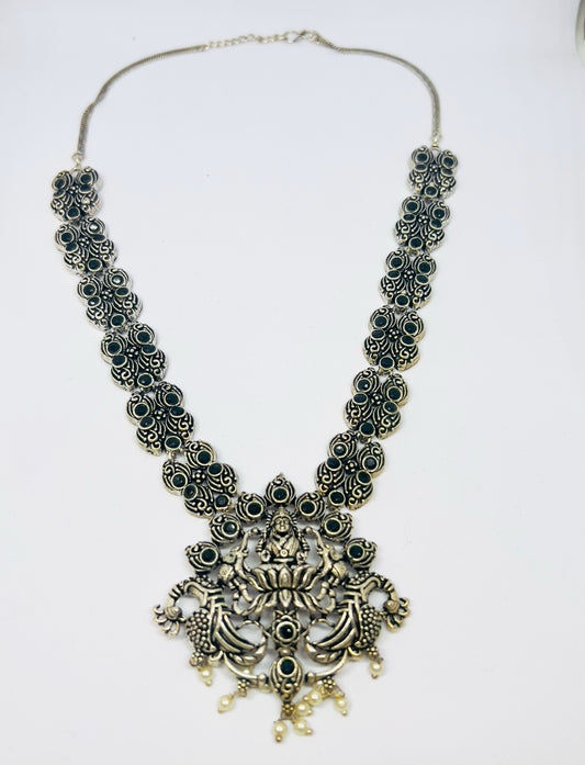 Silver Toned Temple Jewelry Set