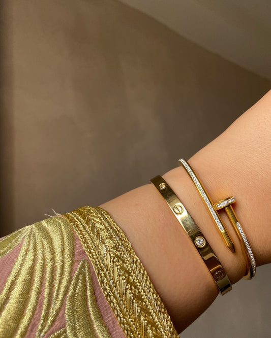 Stackable Bracelets Set - Love & Nail Bangle
