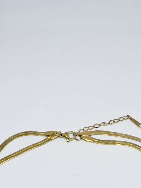 Butterfly in Layered Snake Chain (Pendant)
