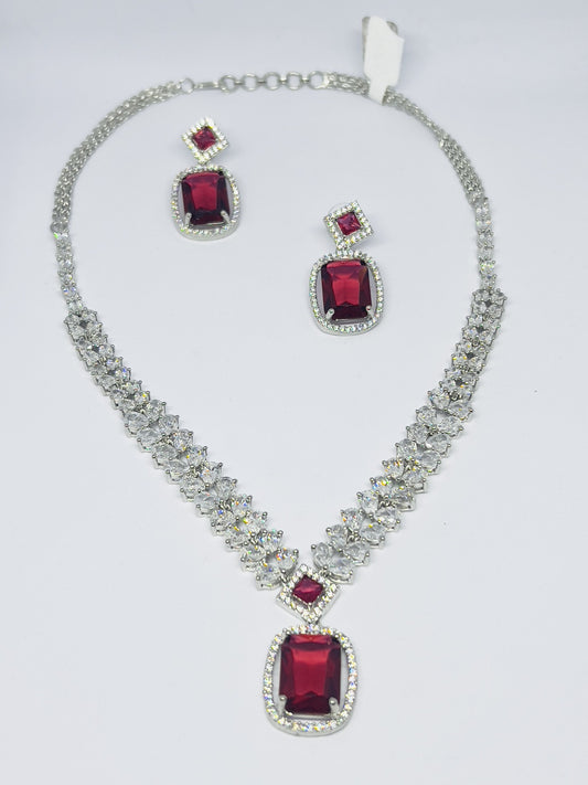 Red Wine AD Cocktail Necklace Set