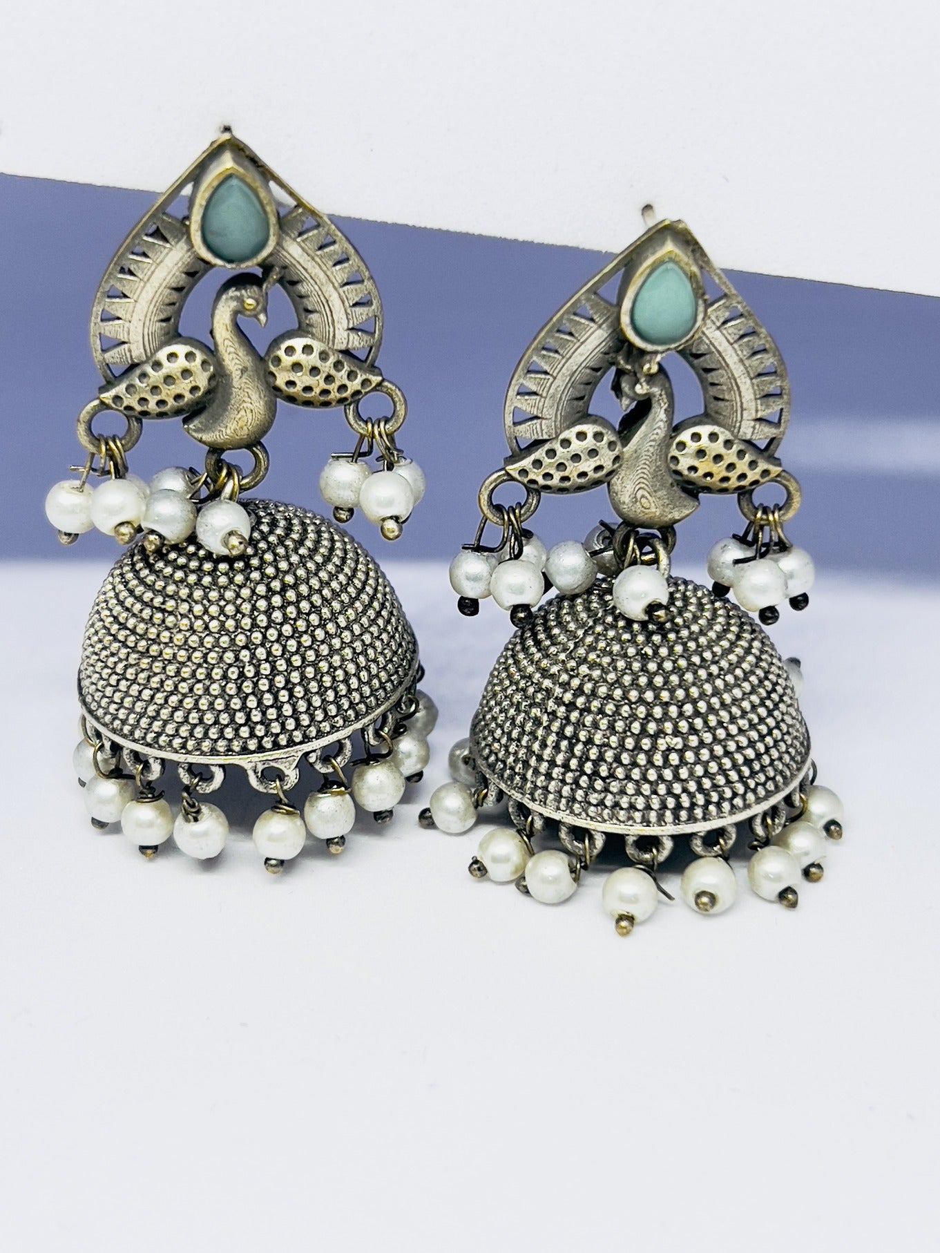 Silver Replica Jhumka Earrings