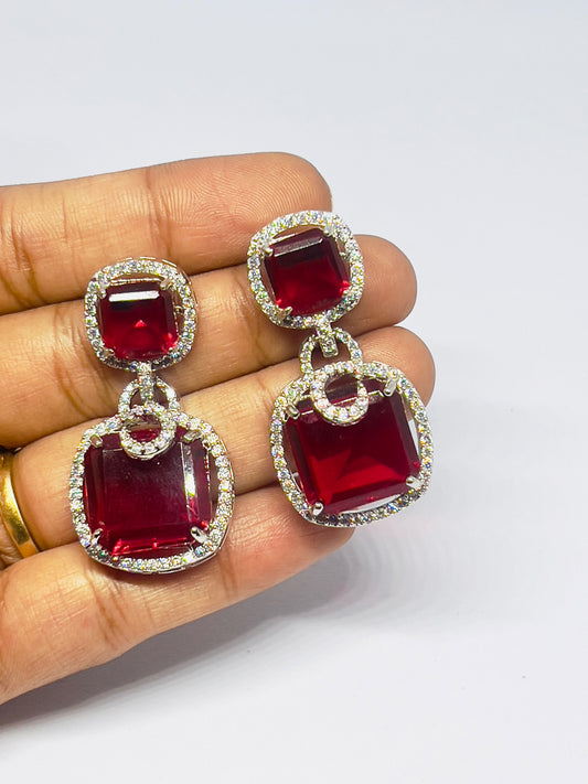 AD Red Wine Cocktail Earrings