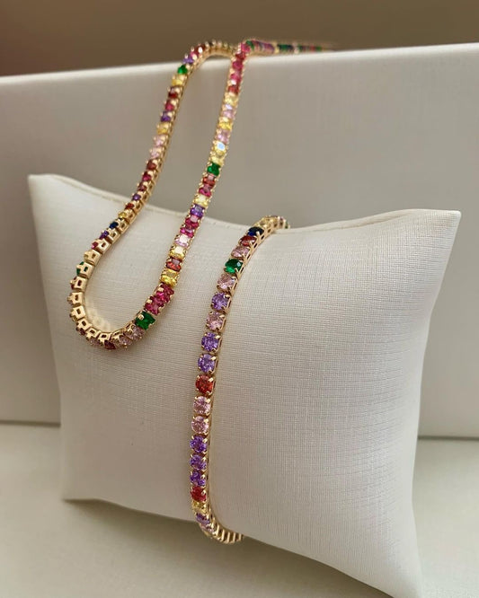 Multi Colored Tennis Bracelet