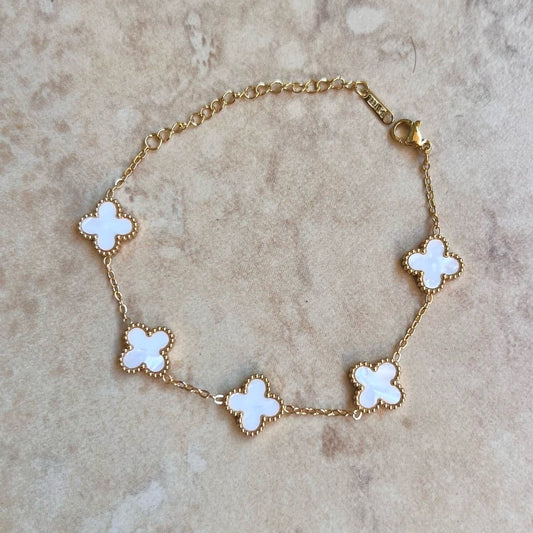 Clover Bracelet (White)