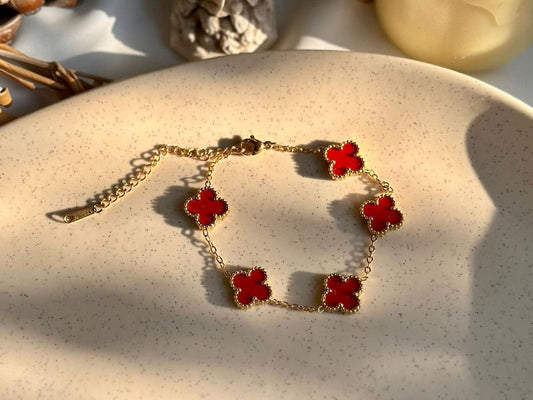 Clover Bracelet (Red)