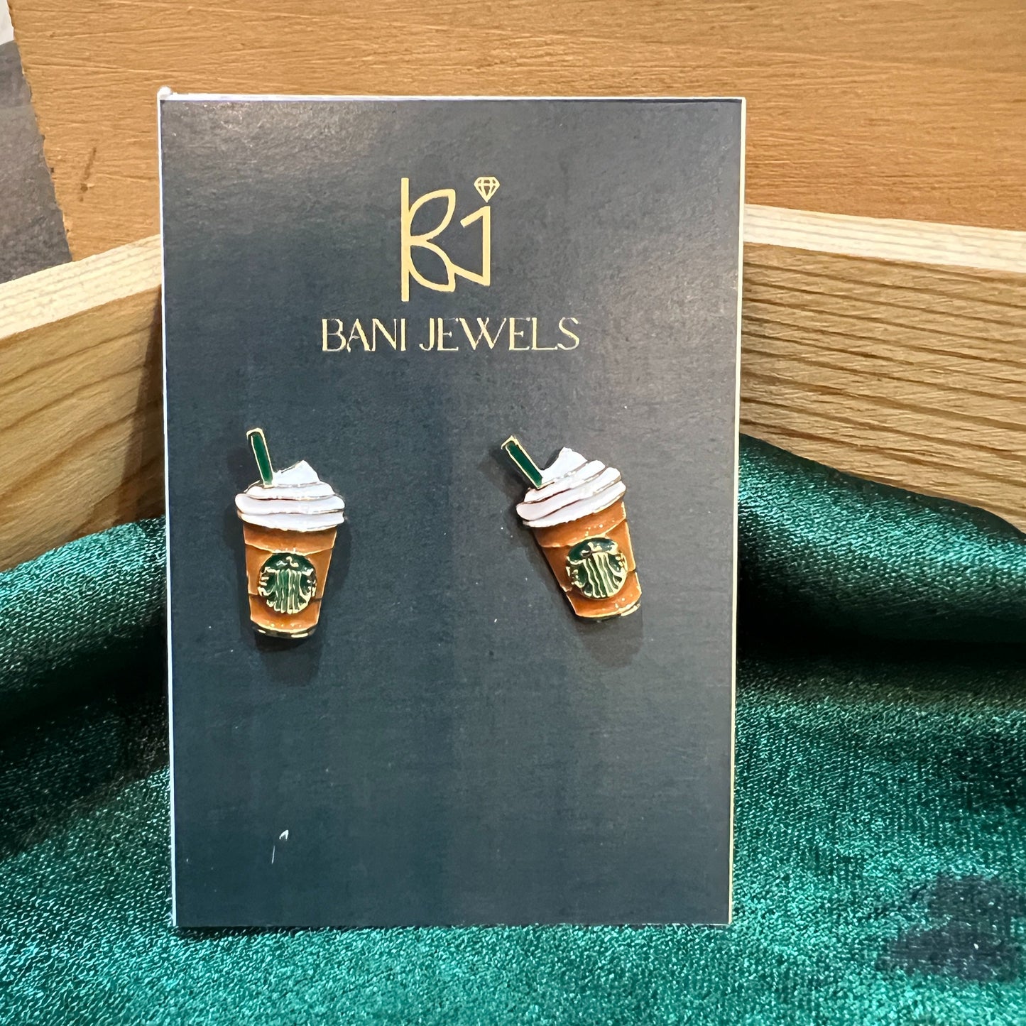 Minimal Starbucks Frappuccino Ear Studs